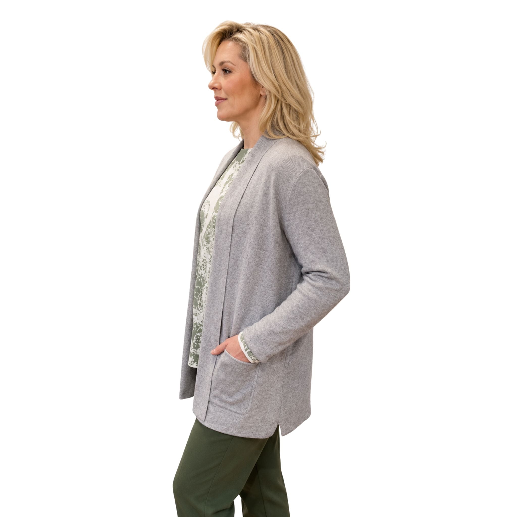 Bailey E2E Knit Cardigan - SILVER