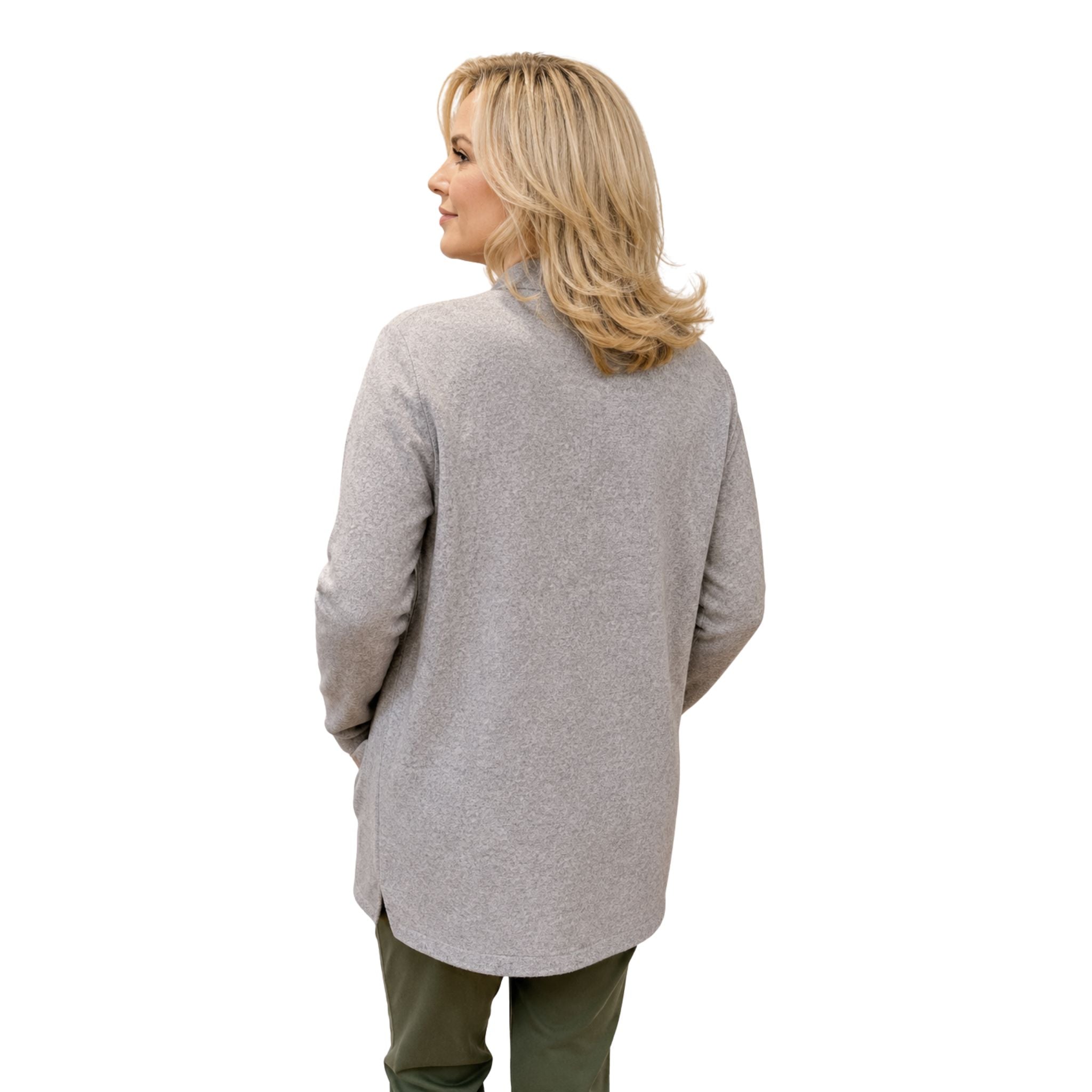 Bailey E2E Knit Cardigan - SILVER