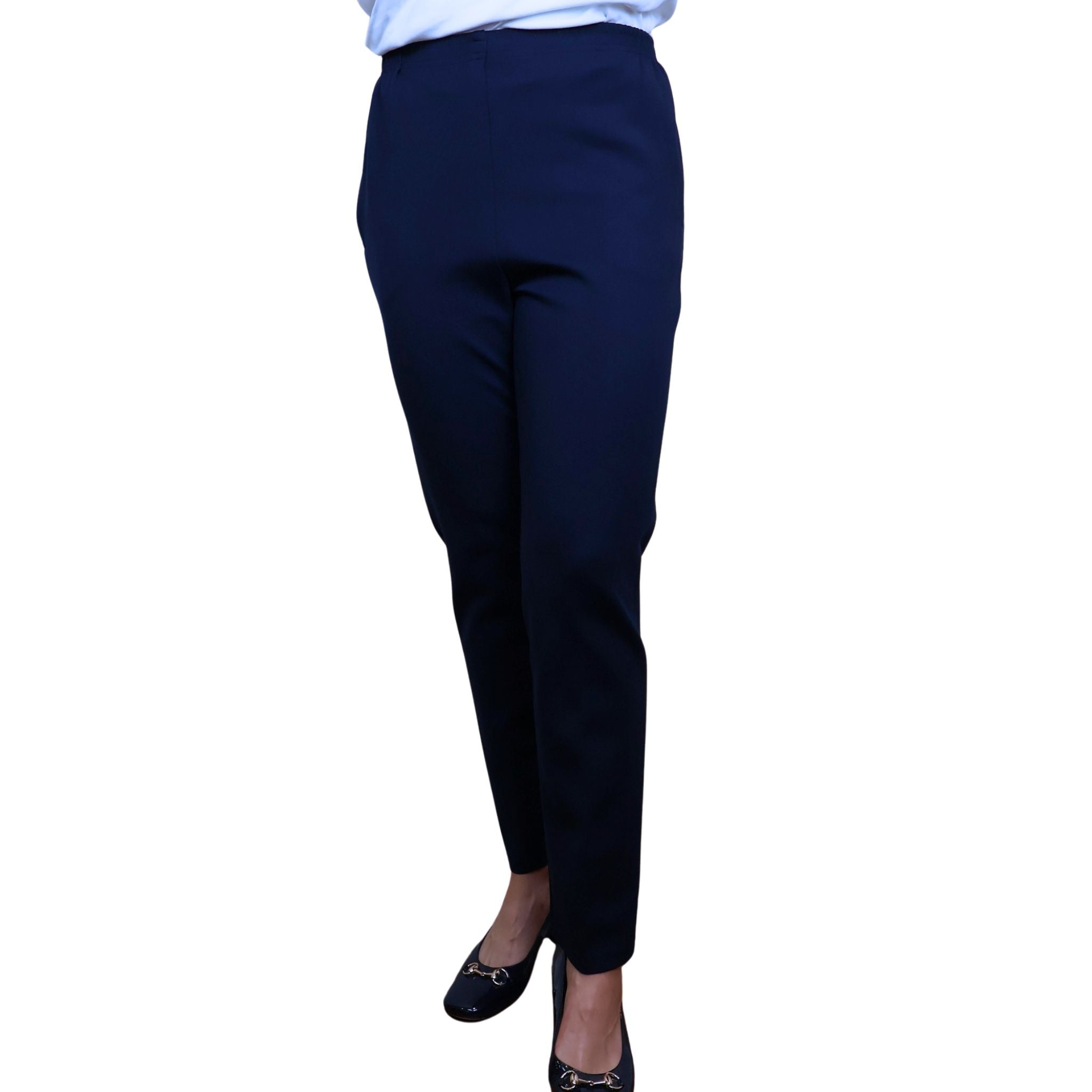 Formation Perfect Ponte Flat Front Pant - NAVY
