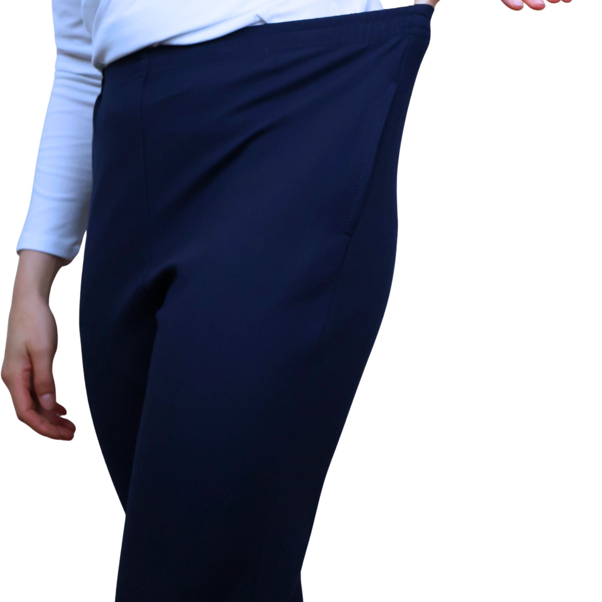 Formation Perfect Ponte Flat Front Pant - NAVY