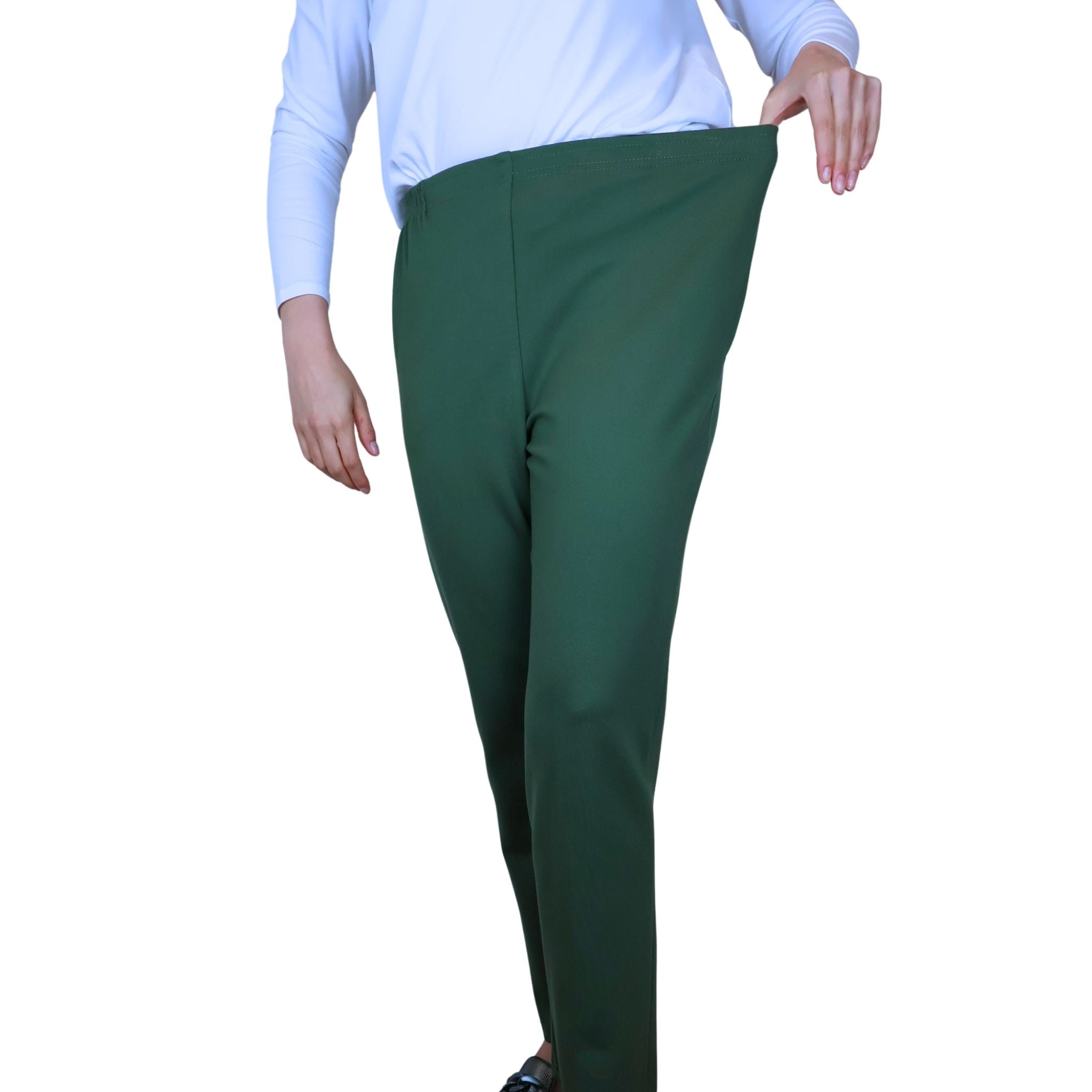 Formation Perfect Ponte Flat Front Pant - OLIVE
