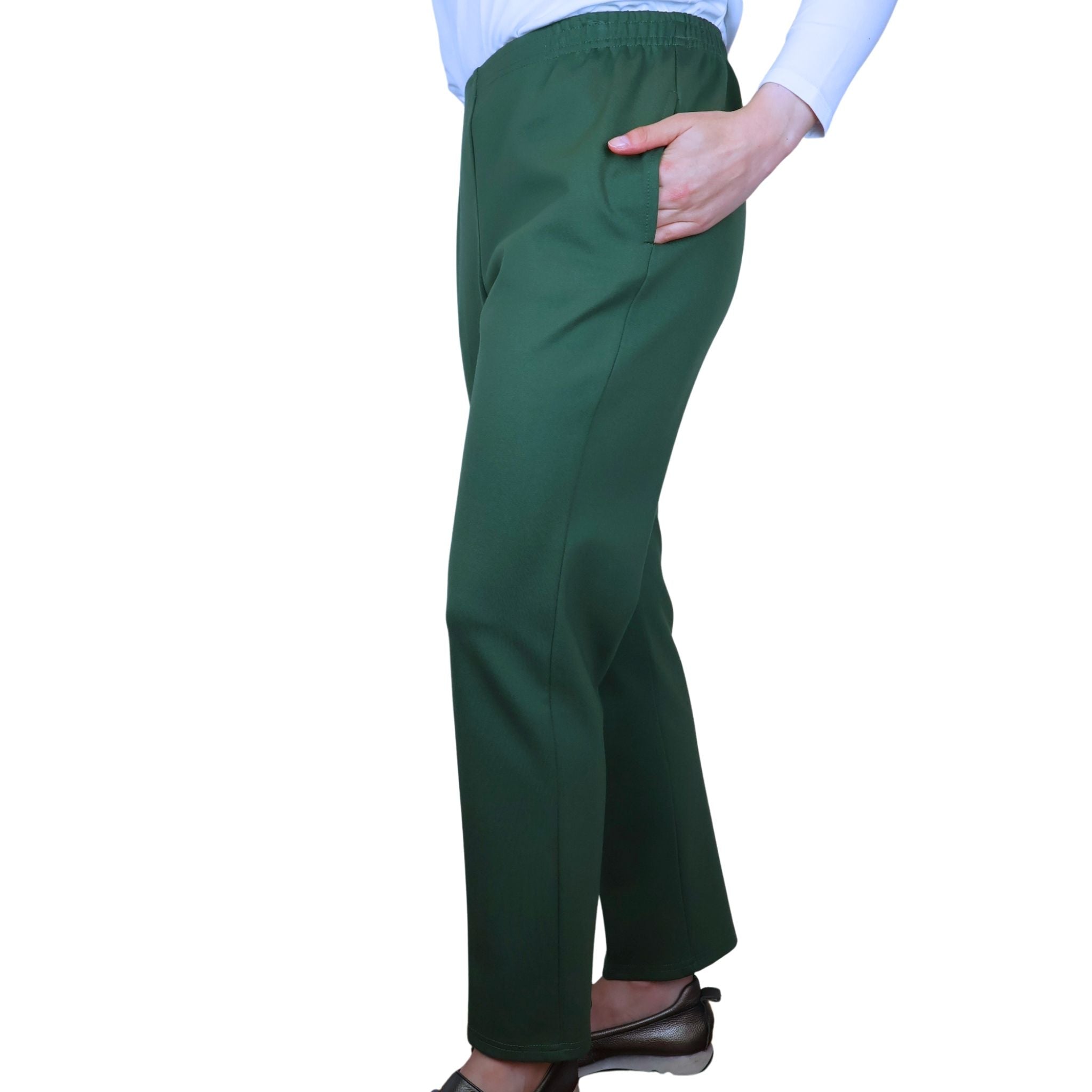 Formation Perfect Ponte Flat Front Pant - OLIVE