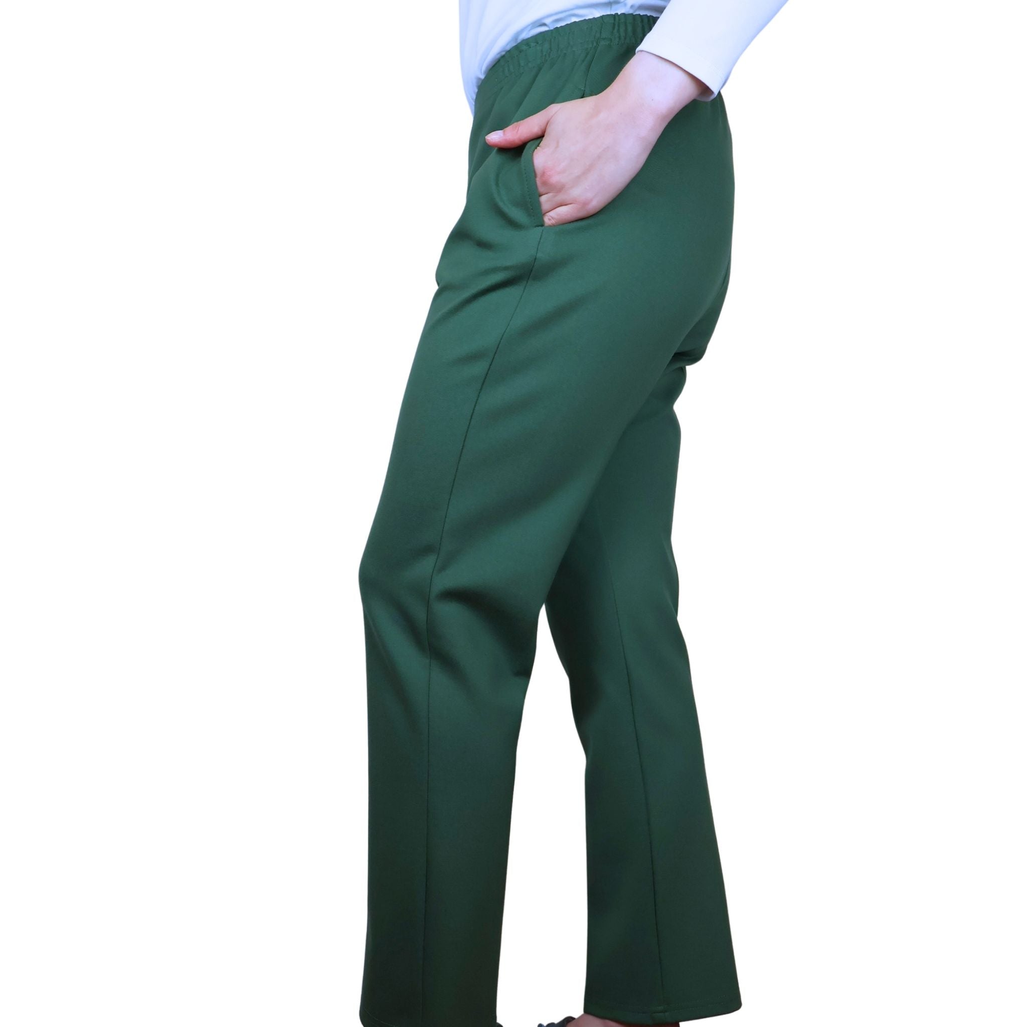 Formation Perfect Ponte Flat Front Pant - OLIVE