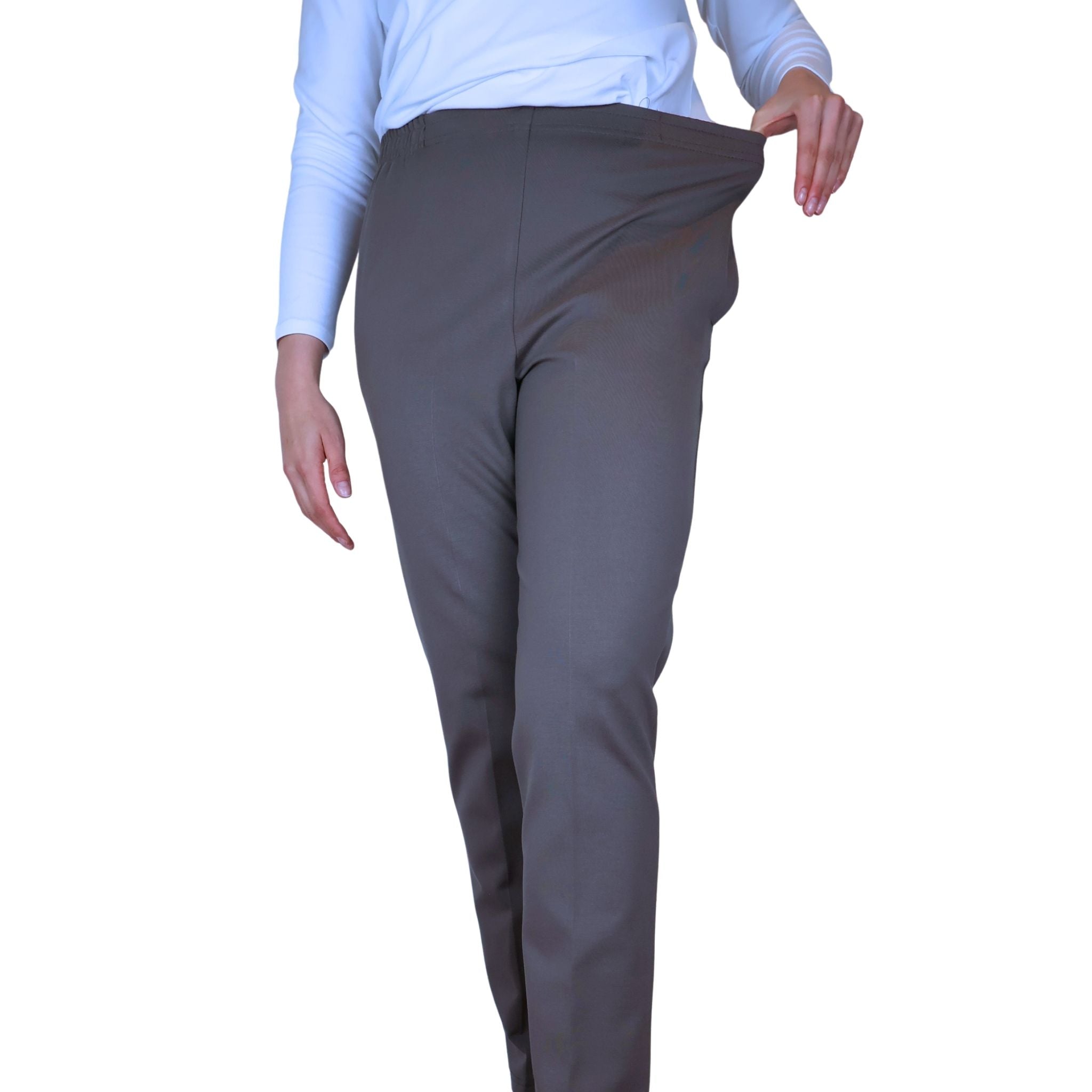 Formation Perfect Ponte Flat Front Pant - TAUPE