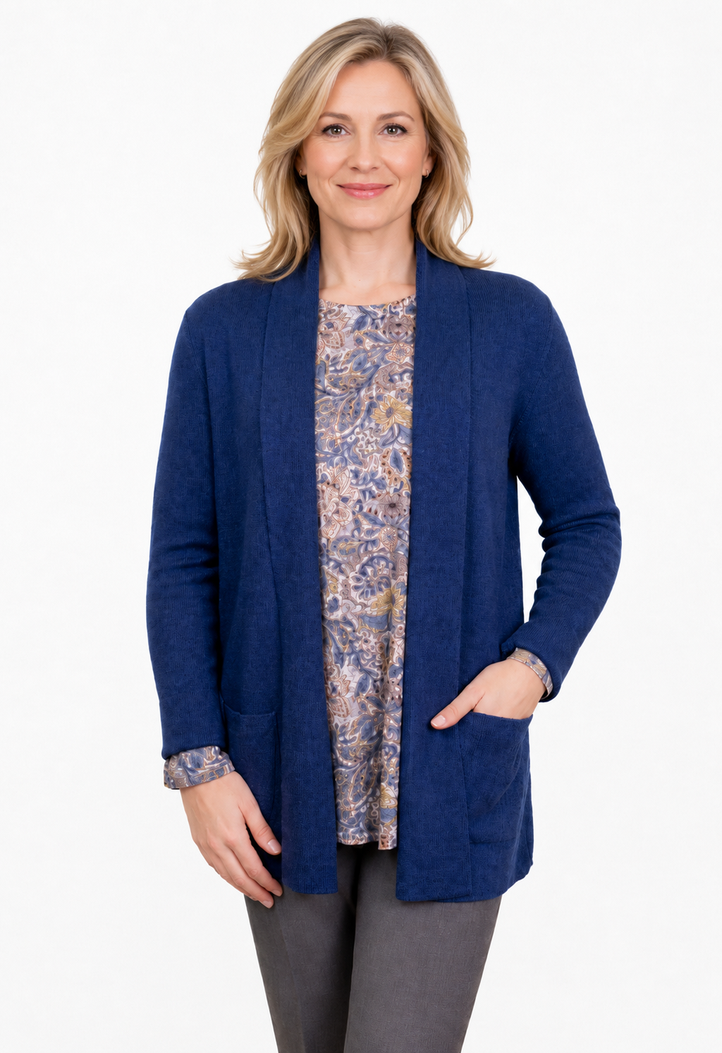Bailey E2E Knit Cardigan - DENIM