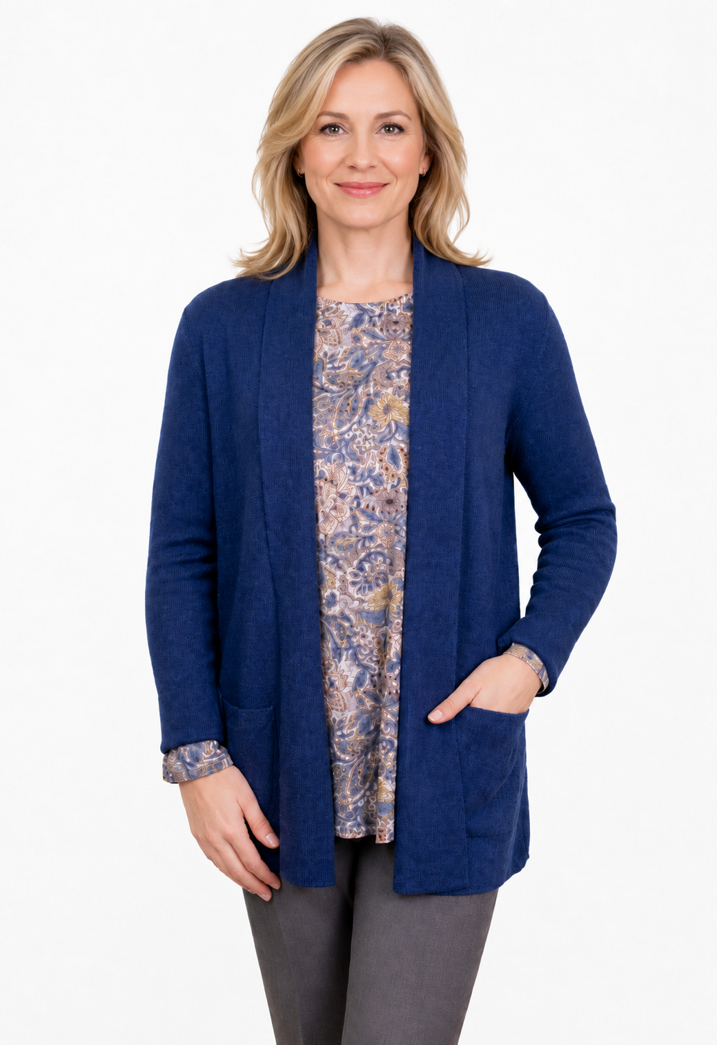 Bailey E2E Knit Cardigan - DENIM