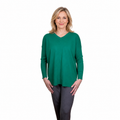 Jillian V Neck Sweater - EMERALD