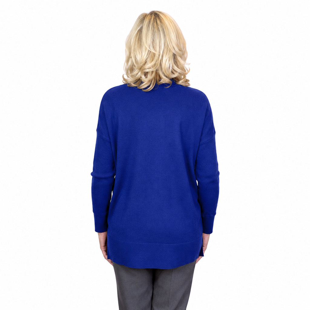 Jillian V Neck Sweater - PANSY