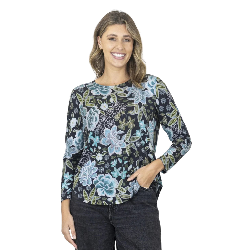 Maglia Hayley Pleat Back Long Sleeve Top