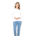 Renoma Long Sleeve Crew Neck Top - White