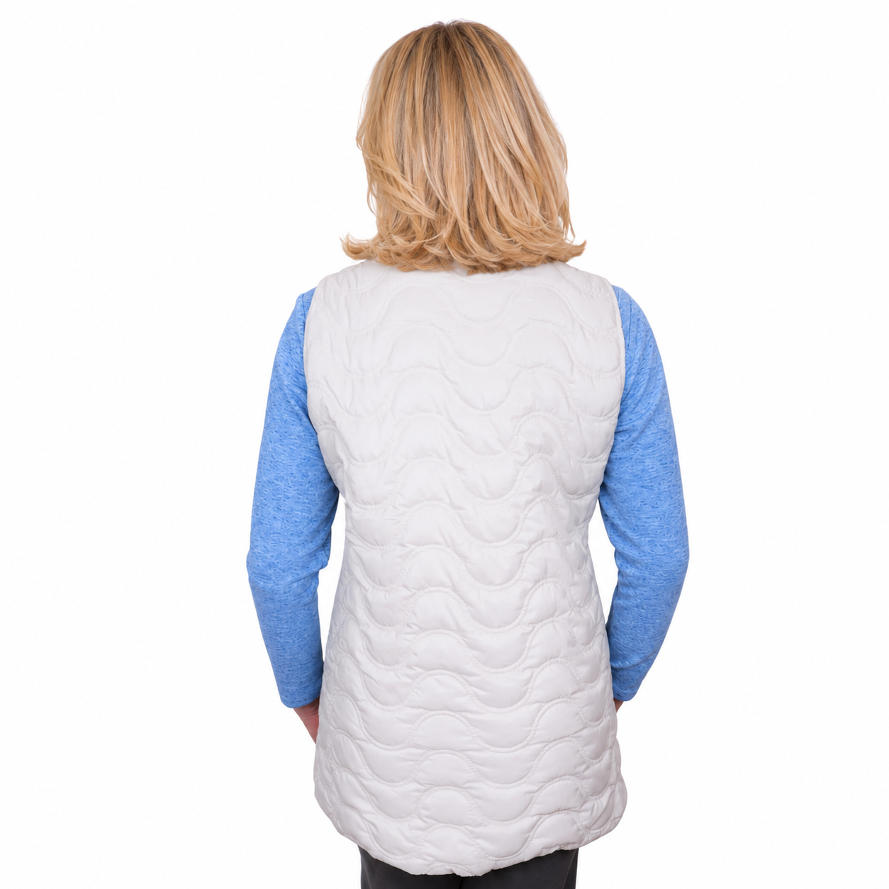 Renoma Longline Quilted Vest - IVORY