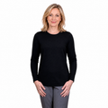 Renoma Lush Round Neck Top - BLACK