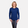 Renoma Lush Round Neck Top - DENIM
