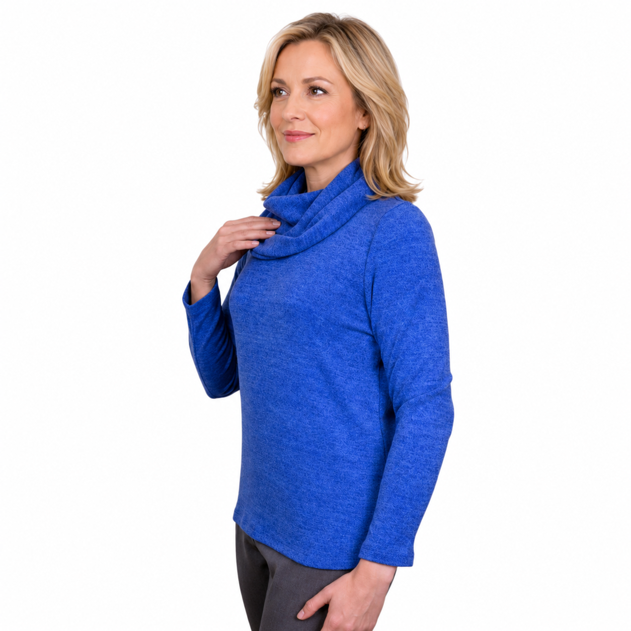 Renoma Lush Round Neck Top - LAPIS