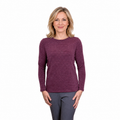 Renoma Lush Round Neck Top - WINE