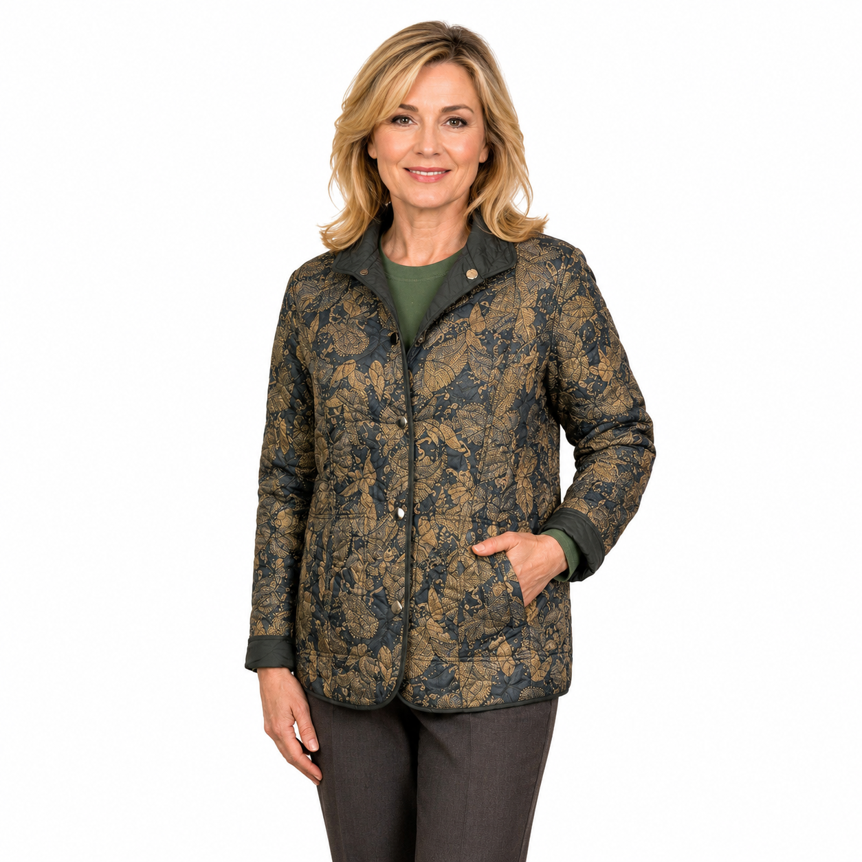 Renoma Noah REVERSIBLE Printed Jacket - SAGE