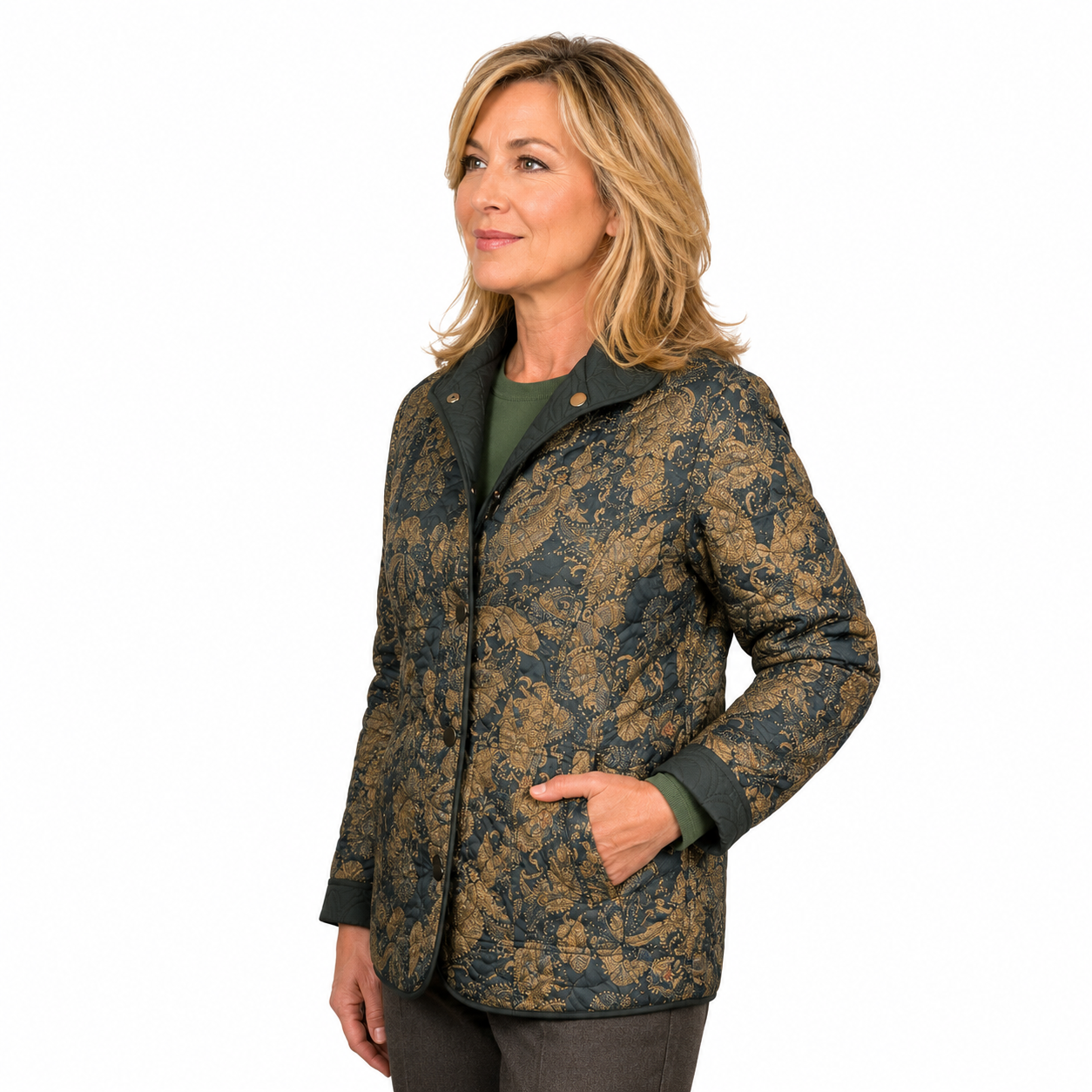 Renoma Noah REVERSIBLE Printed Jacket - SAGE