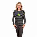Striped Long Sleeve Star Top - APPLE